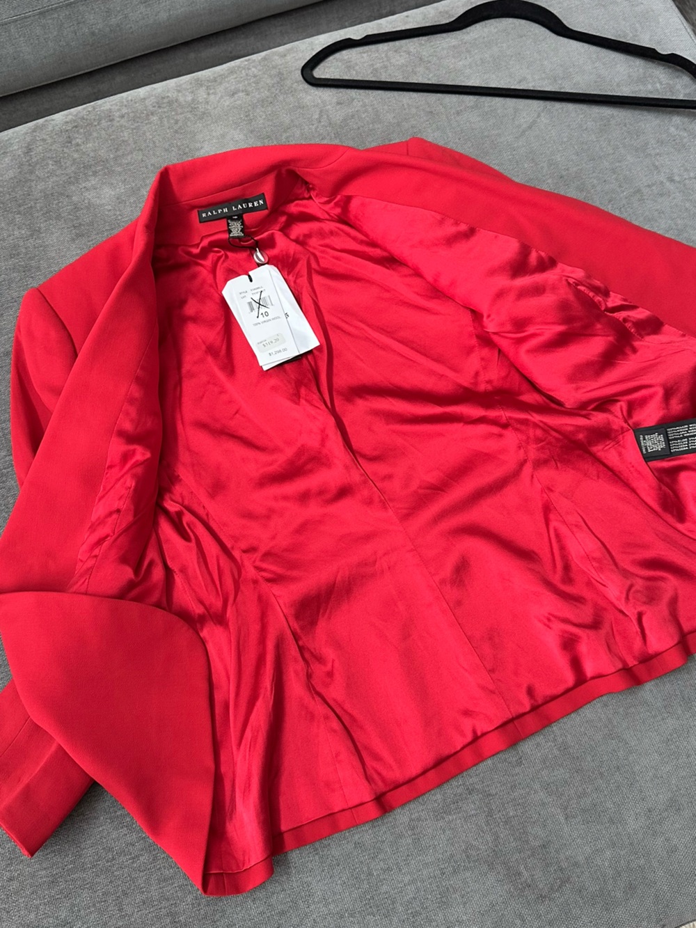 NWT Ralph Lauren Bold Red Single-Button Blazer - Picture 3 of 16